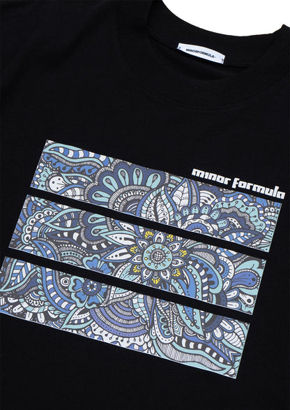 OVERSIZED MIND THE FLOWERS T-SHIRT - BLACK