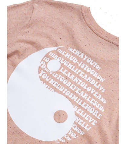 YIN & YANG T-SHIRT - PINK RAINBOW
