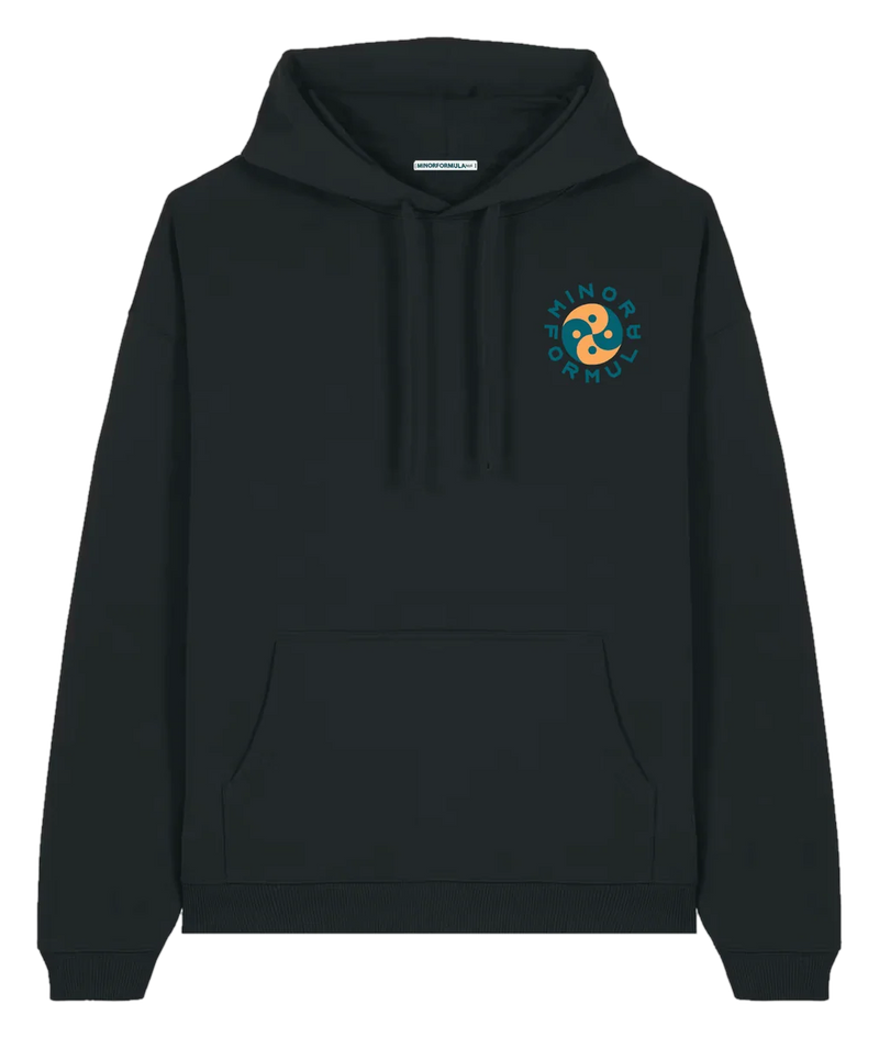 YIN YANG HOOD - BLACK