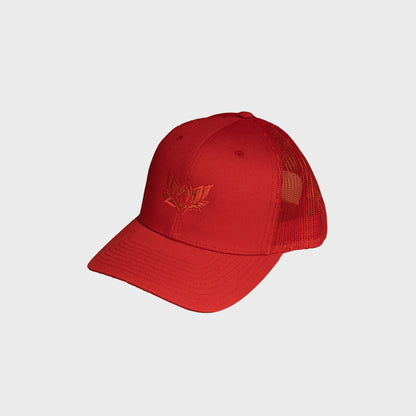 LOTUS TRUCKER CAP - RED/RED
