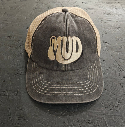 MUD TRUCKER CAP - BLACK/STONE