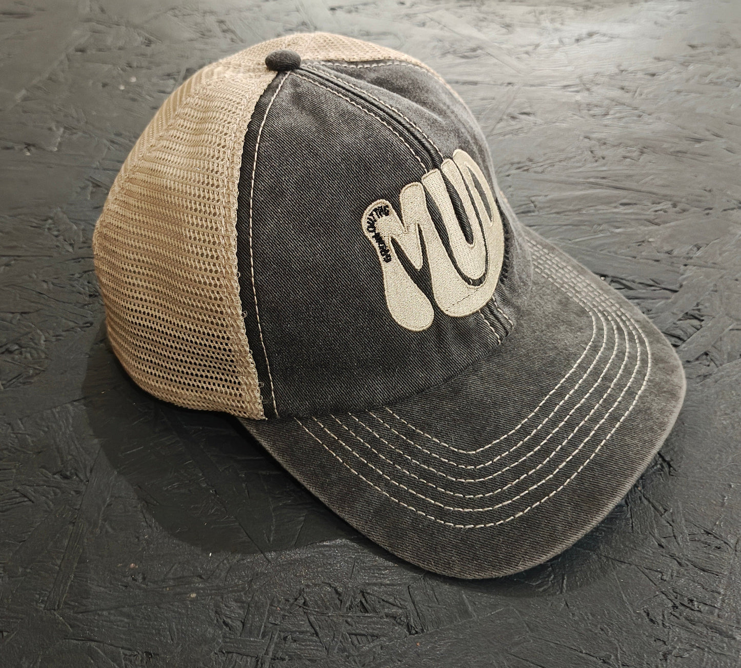 MUD TRUCKER CAP - BLACK/STONE