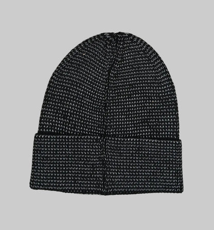 REFLECTIVE LOTUS BEANIE- BLACK