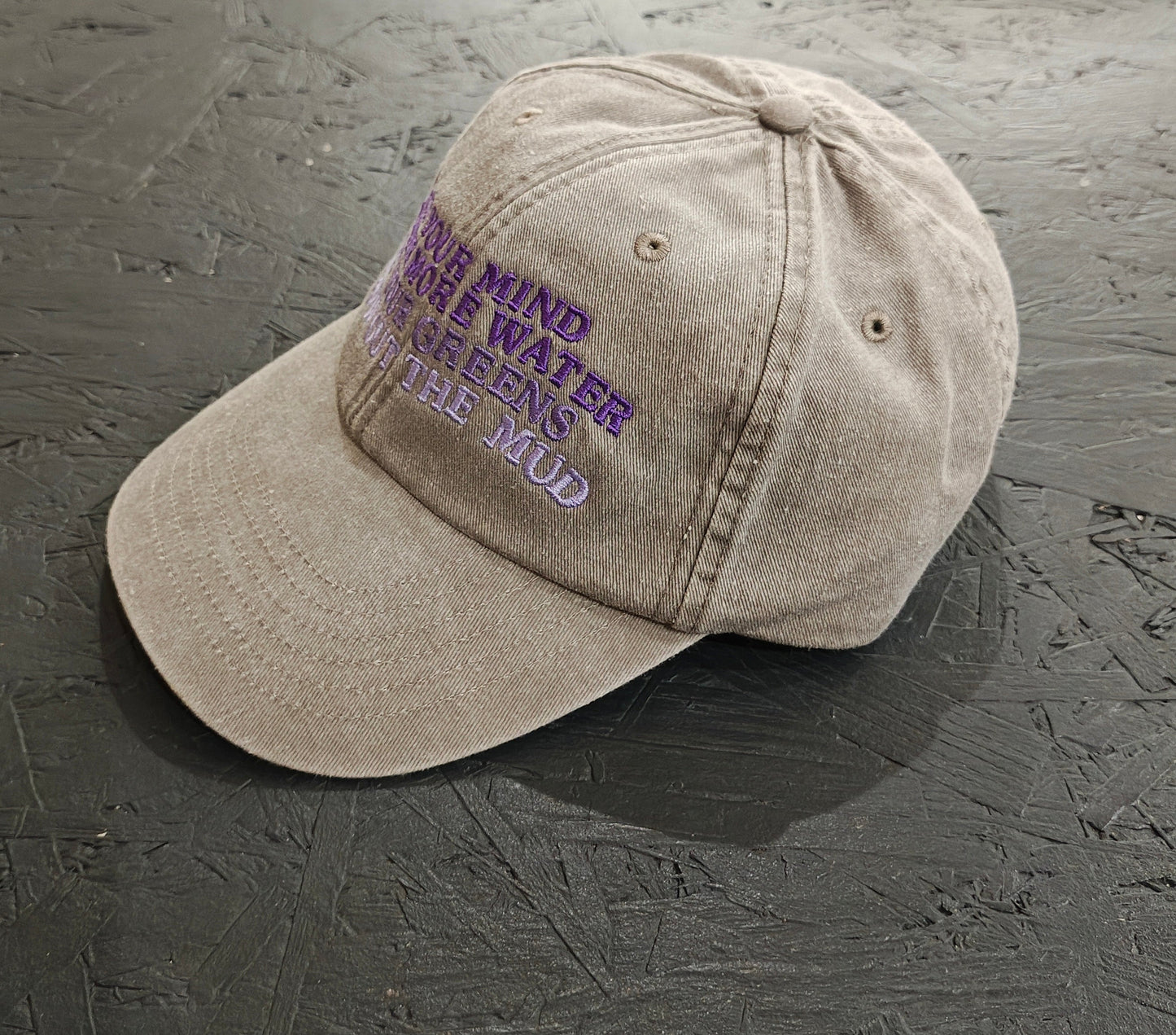 FEED YOUR MIND 6 PANEL - GREY STONE DENIM