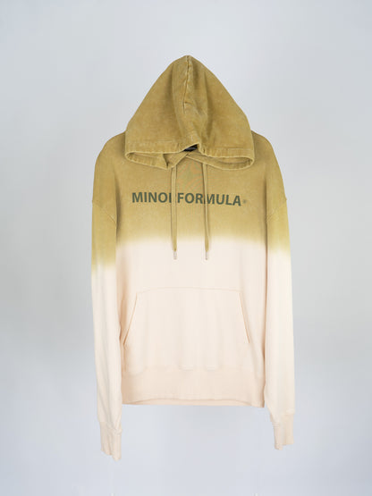 HALF FULL HOODIE - GREEN/NATURAL