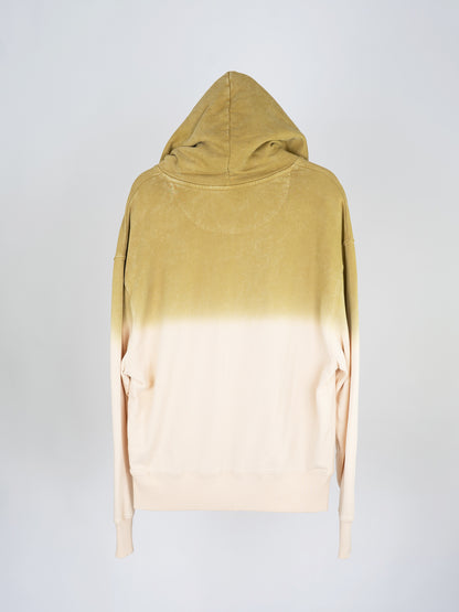 HALF FULL HOODIE - GREEN/NATURAL